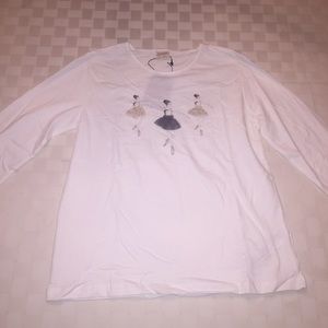 Zara Girls Long Sleeve Ballerina Shirt