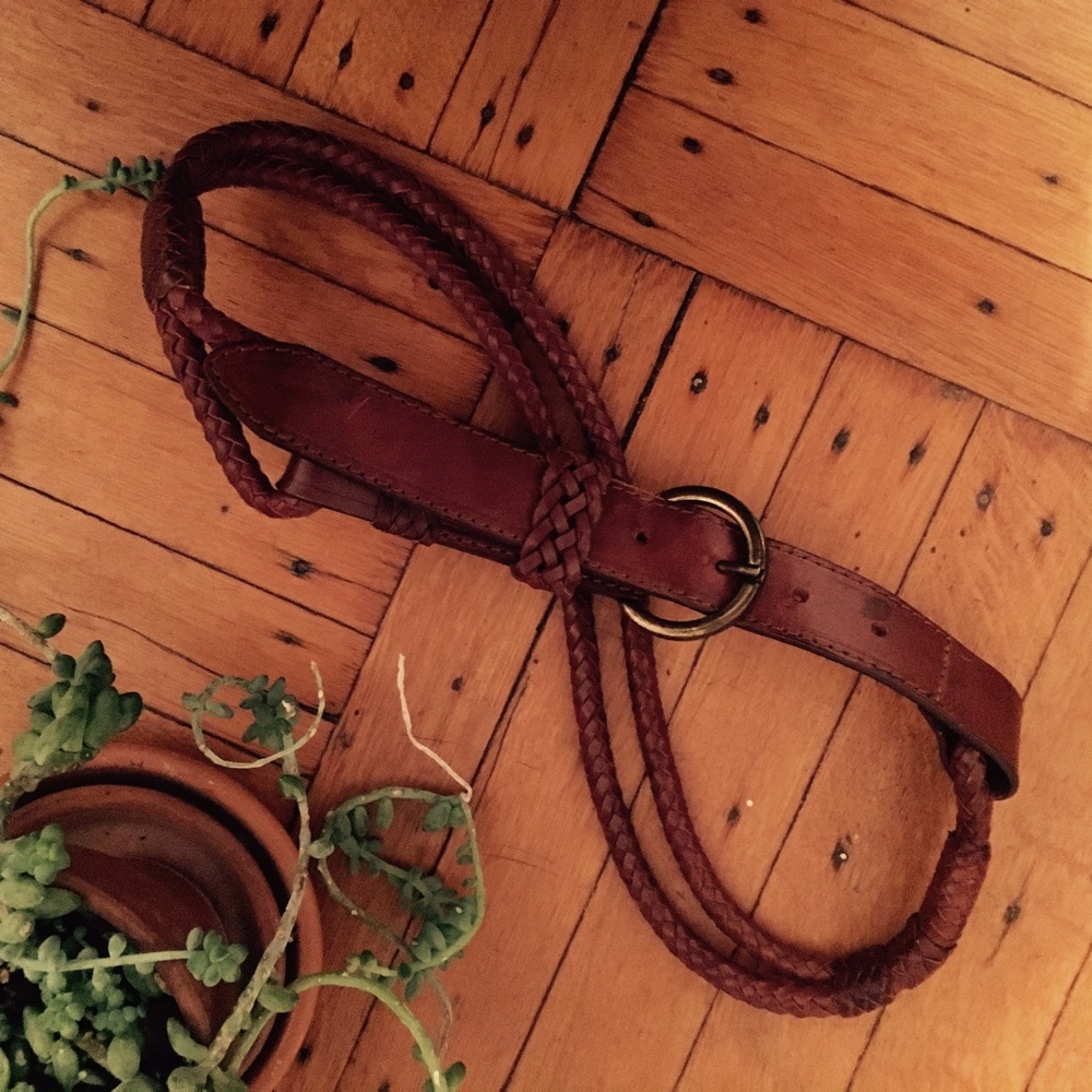 Woven brown belt
