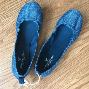 NWT AEO Denim Flats Sz 7.5