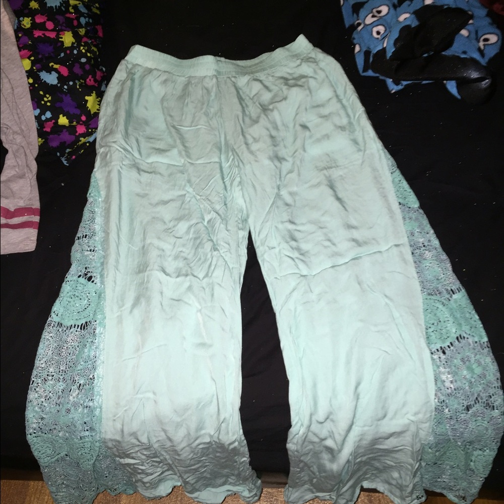 Aqua flare pants