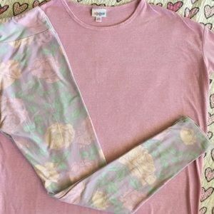 Lularoe pastel roses leggings! OS