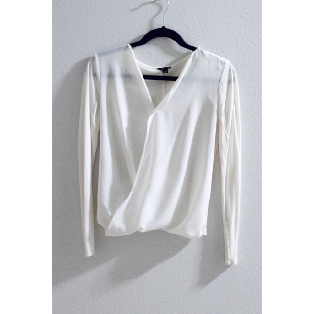 Ann Taylor Silky Wrap Blouse