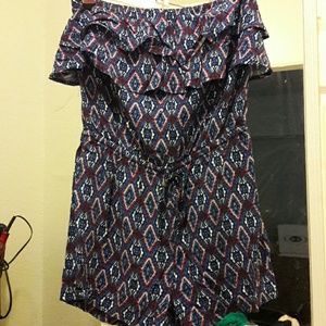 Aeropostale Red, White, Blue Romper