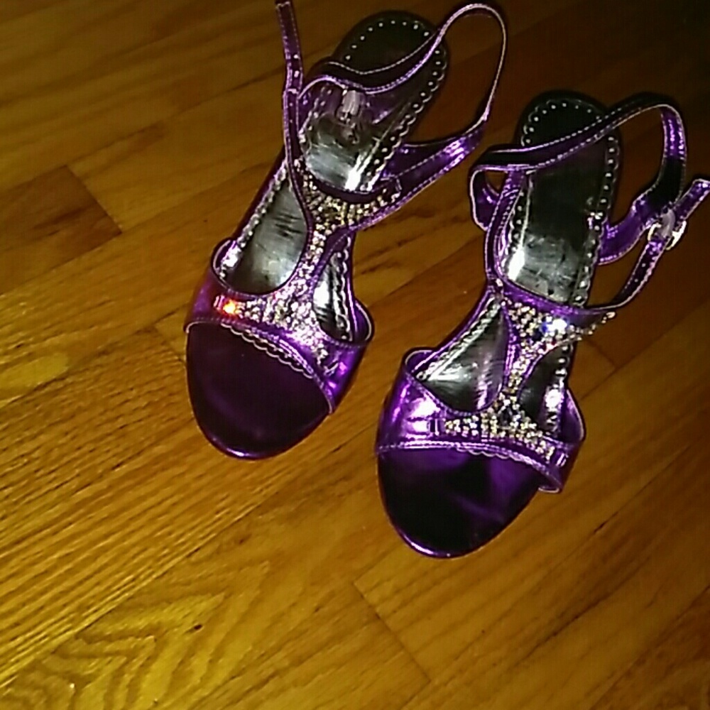 Purple high heels