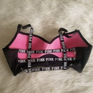 PINK Black Multi - Strap Bralette