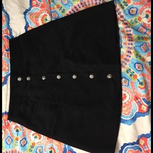 Black A line mini skirt