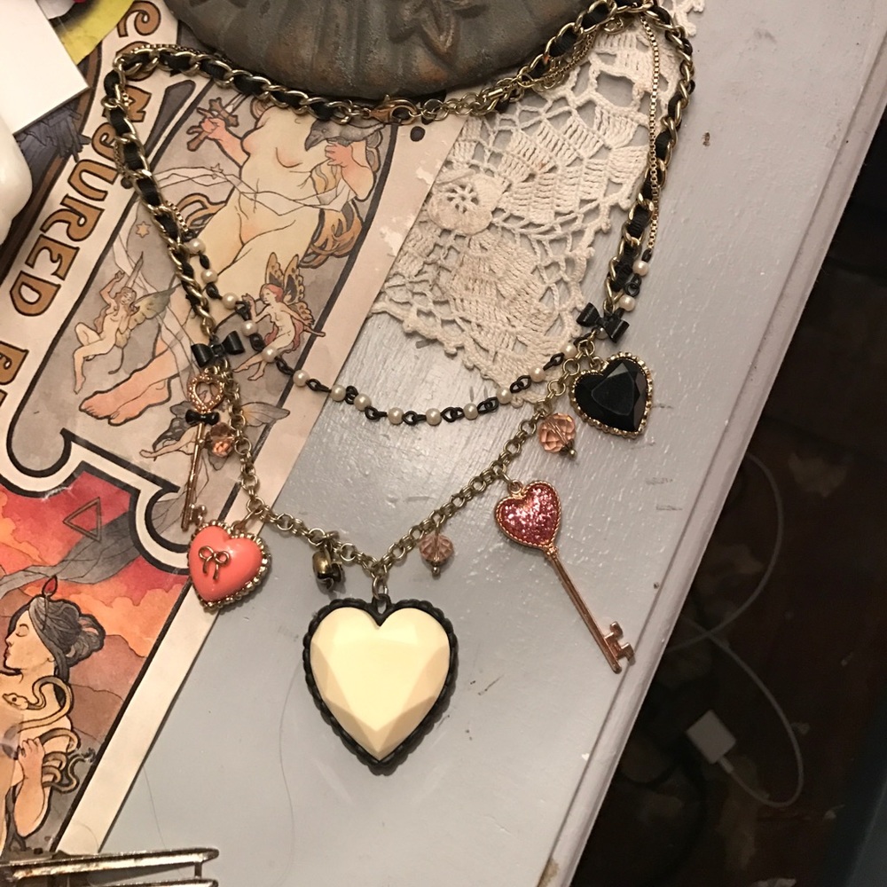 Betsey Johnson charm necklace