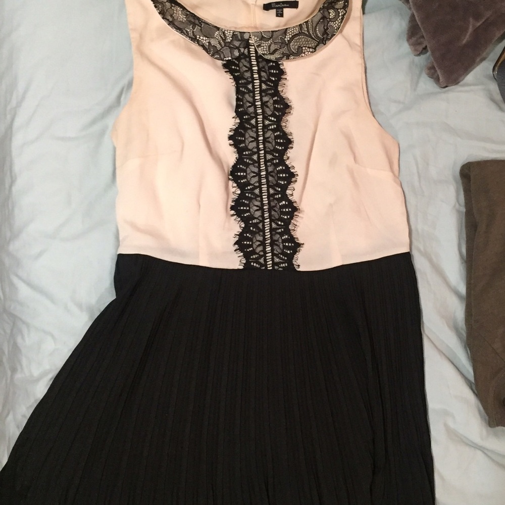 Formal dress with pleated black bottom