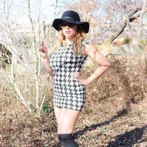 Dress black and white