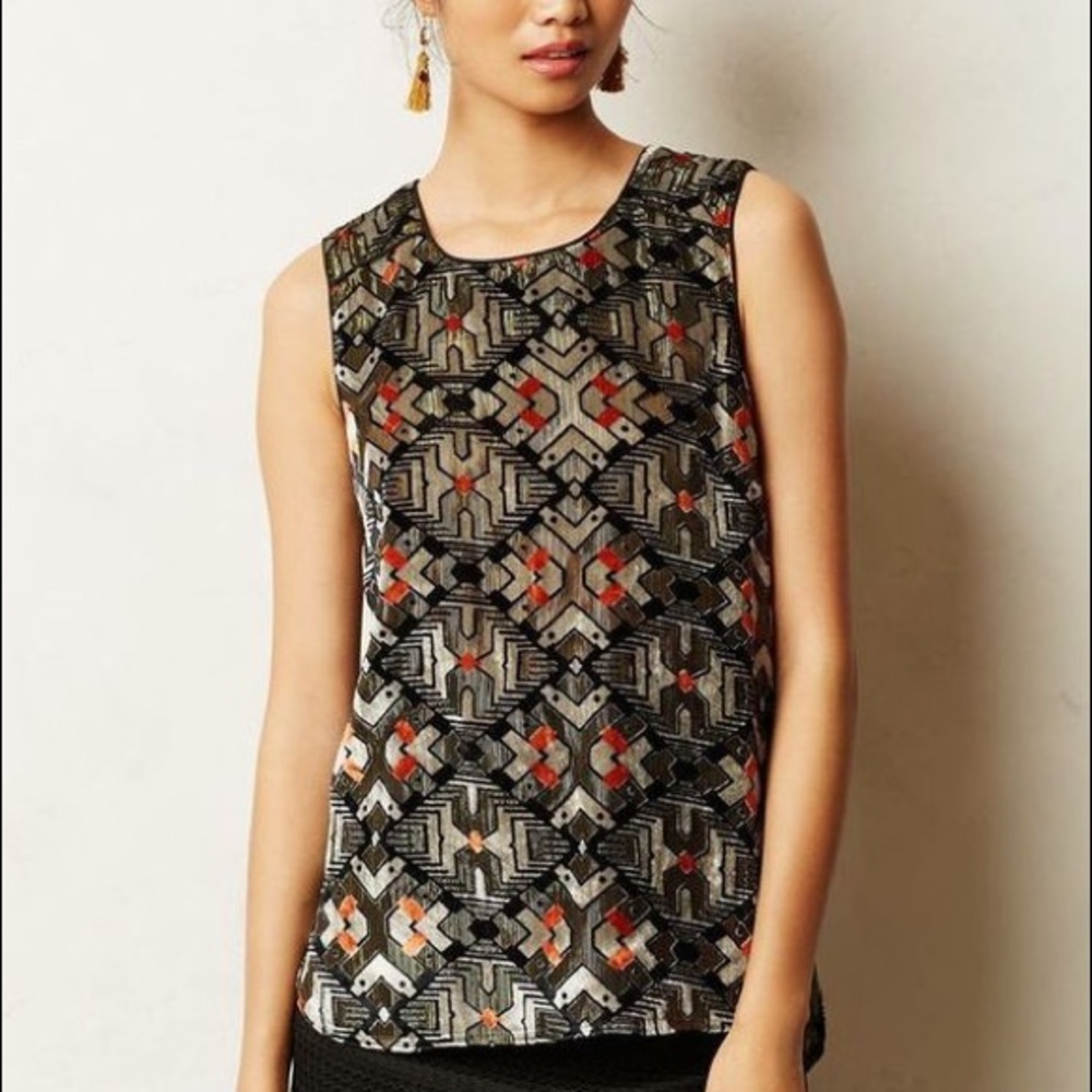 Anthropologie Velvet Tank Size Large