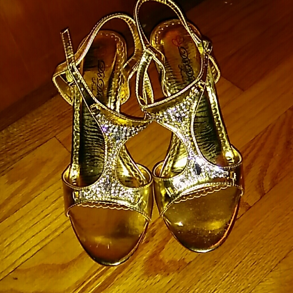 Gold heels