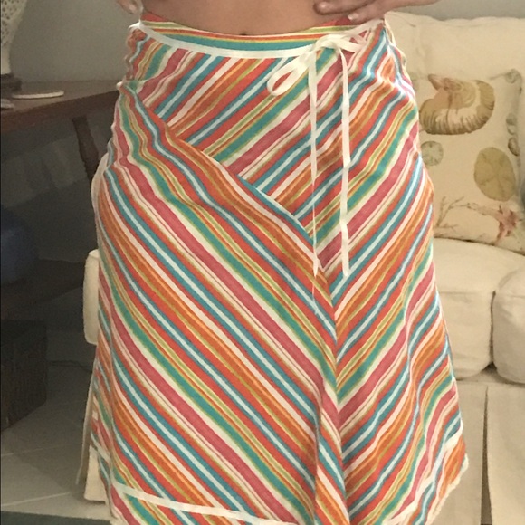 LOST IN HURRICANE IAN🌴🌺HP 🌺🌴Multi colored asymmetrical skirt - Picture 2 of 5