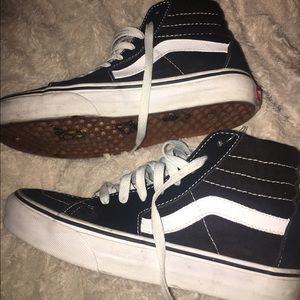 Black high-top vans