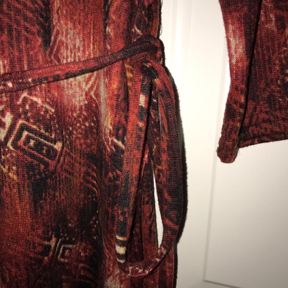 🧡SOFT Rust/Blk/Orange DRESS PRINT - Picture 7 of 7