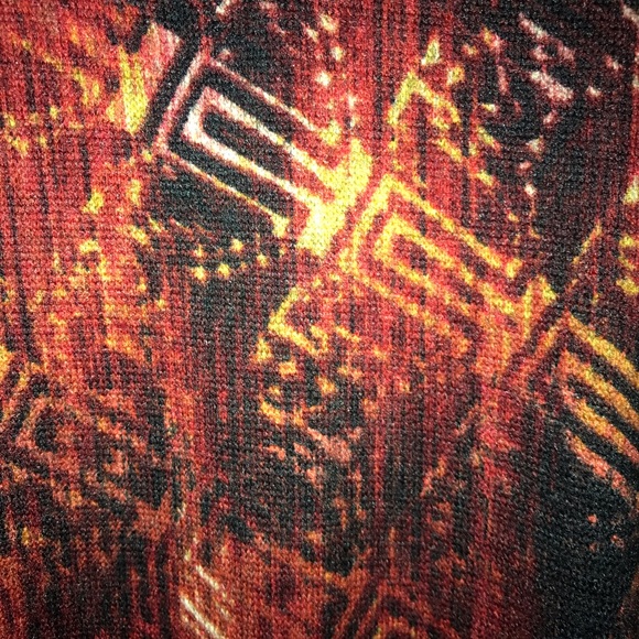 🧡SOFT Rust/Blk/Orange DRESS PRINT - Picture 5 of 7