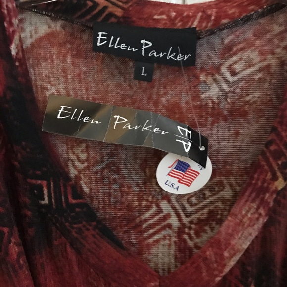 🧡SOFT Rust/Blk/Orange DRESS PRINT - Picture 4 of 7