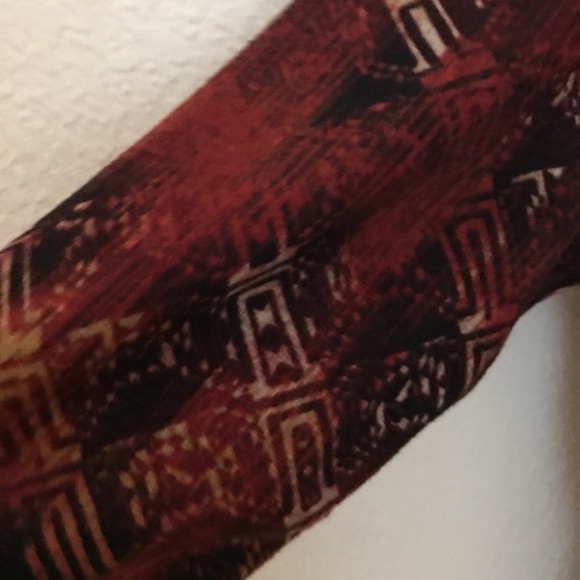 🧡SOFT Rust/Blk/Orange DRESS PRINT - Picture 6 of 7