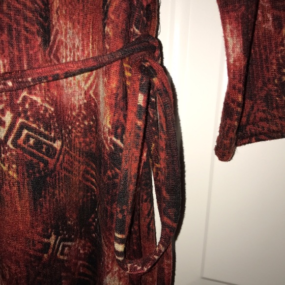 🧡SOFT Rust/Blk/Orange DRESS PRINT - Picture 7 of 7