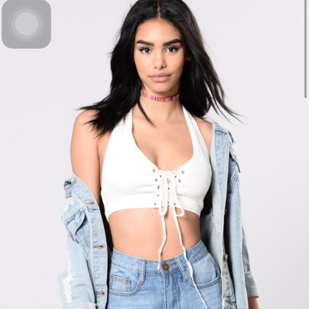 Off white crop top