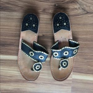 Size 7 black/gold Jack Rogers sandal