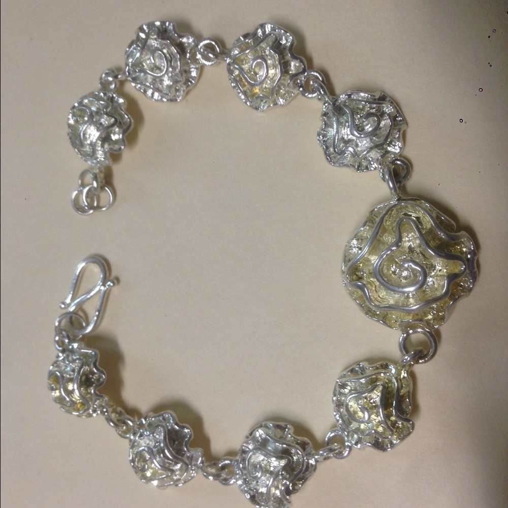 Sterling Silver bracelet roses
