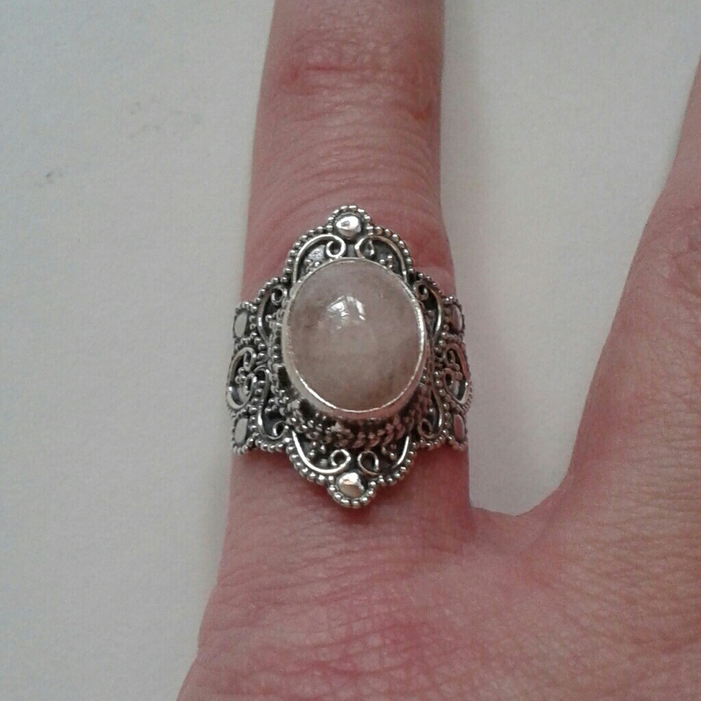 NWT *HC 5.3ct Natural Morganite Solid 925S Rg