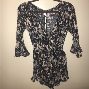 Free People flowered romper