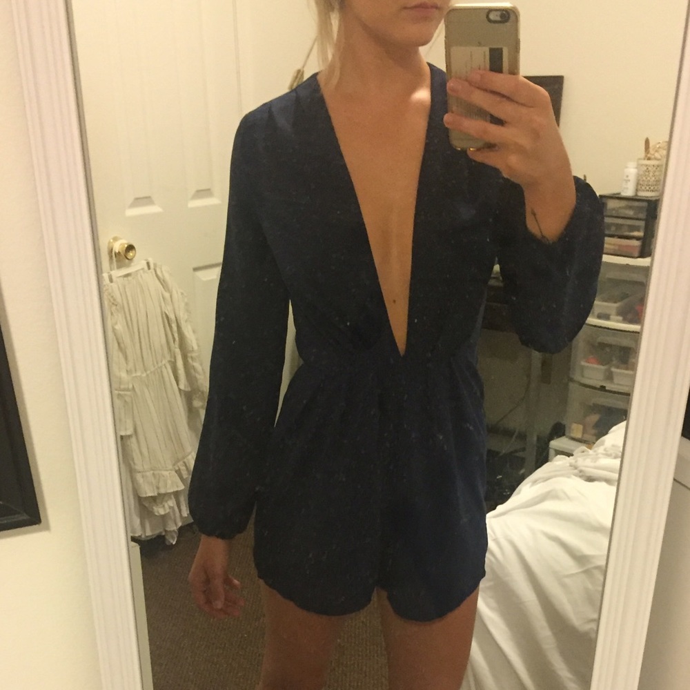 Navy blue romper