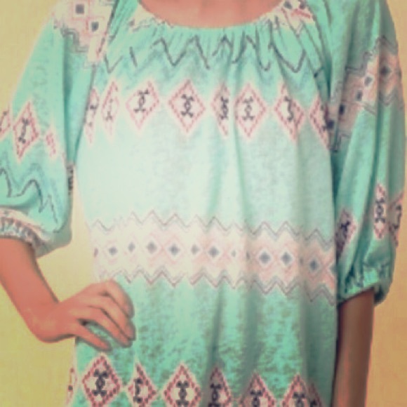 mint green plus size tops