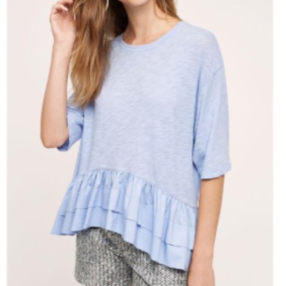 Anthro Cascade Peplum Top