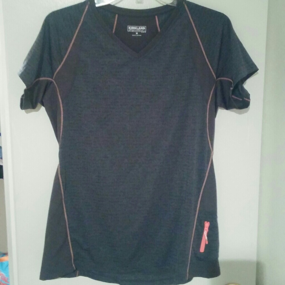 Grey dri-fit v-neck tee from Costco - sz M NWOT