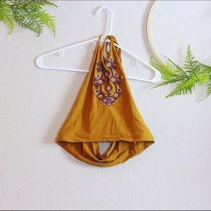 Mustard crop tank ✨