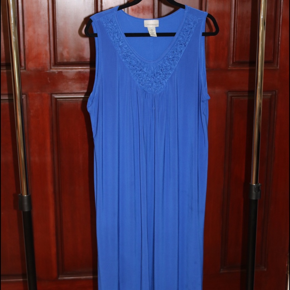 Plus Size Sleeveless Calf Length Dress