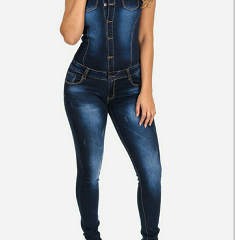 Blue jean jumpsuit