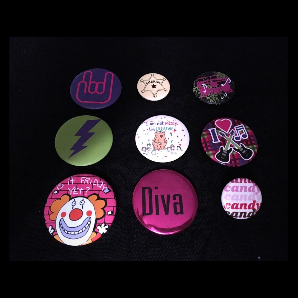 Set of 21 Assorted Pins