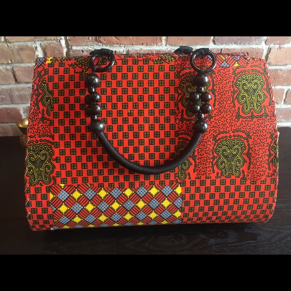African cloth handbag