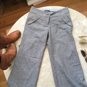 Anthropologie herringbone trousers, sz 2