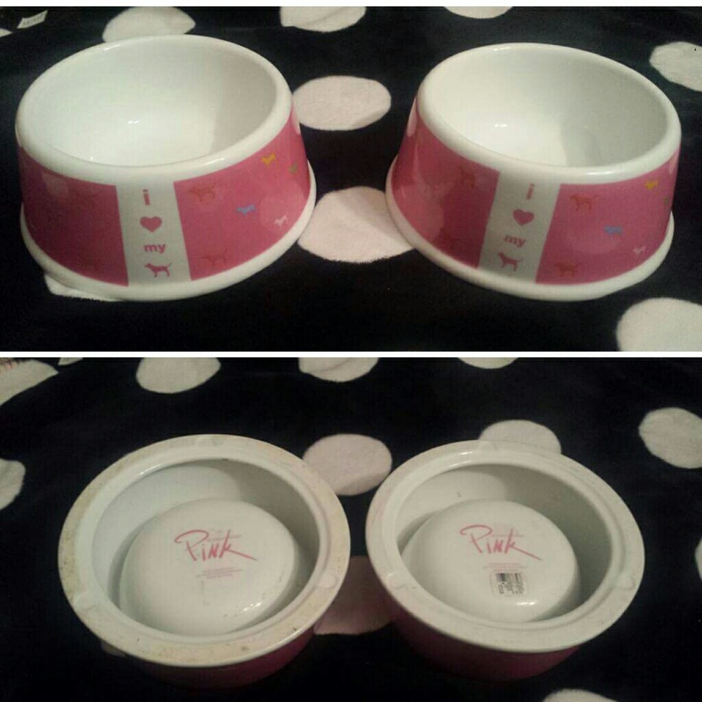 RARE VS PINK CERAMIC BOWLS