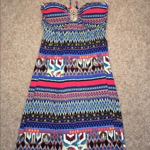 Joyce Leslie Printed halter padded bra maxi dress