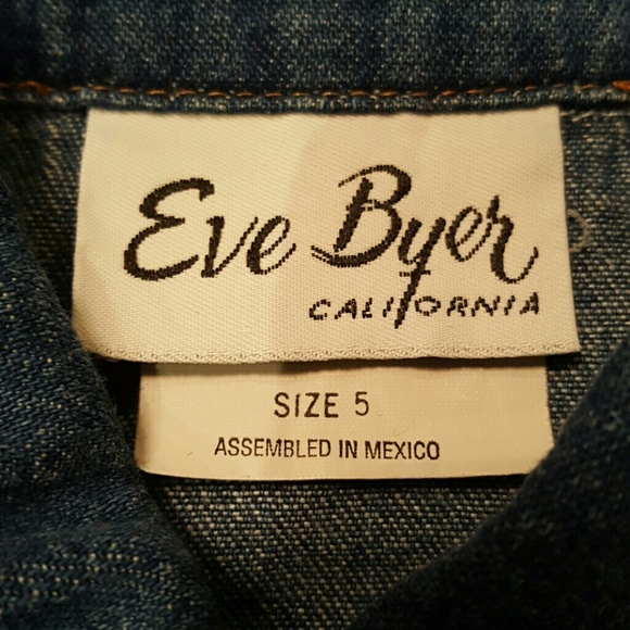 Girls Eve Byer sunflower denim vest - Picture 3 of 6