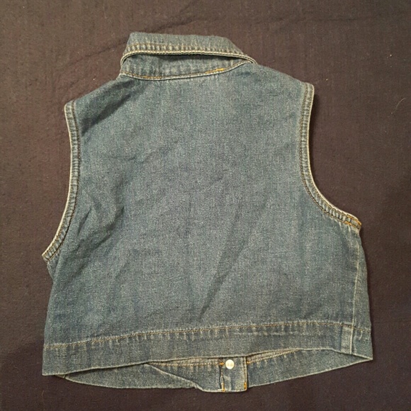 Girls Eve Byer sunflower denim vest - Picture 5 of 6