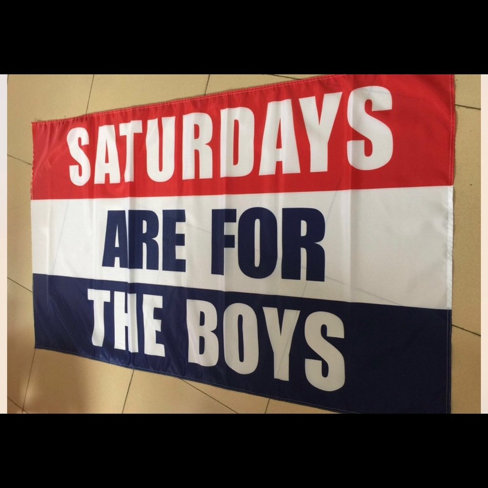 Saturday's are for the boys flag