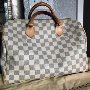 Louis Vuitton Speedy 30 Damier Azur Satchel