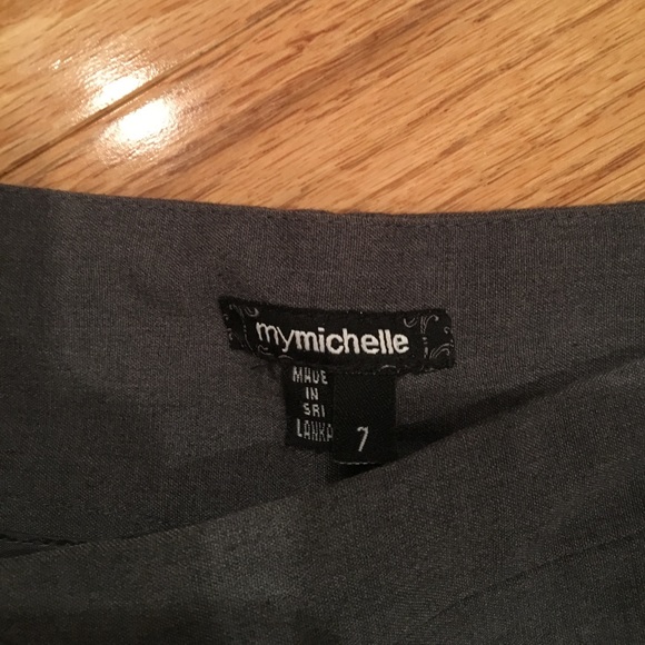 My Michelle Double Clasp Gray Dress Pants - Picture 3 of 5