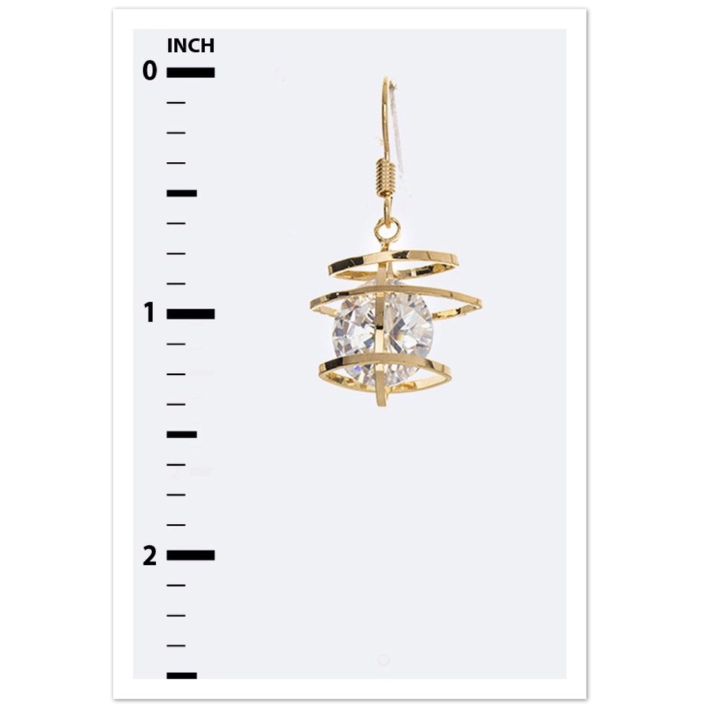 {Silver Left} {The Megan} CZ Earrings - Picture 4 of 4