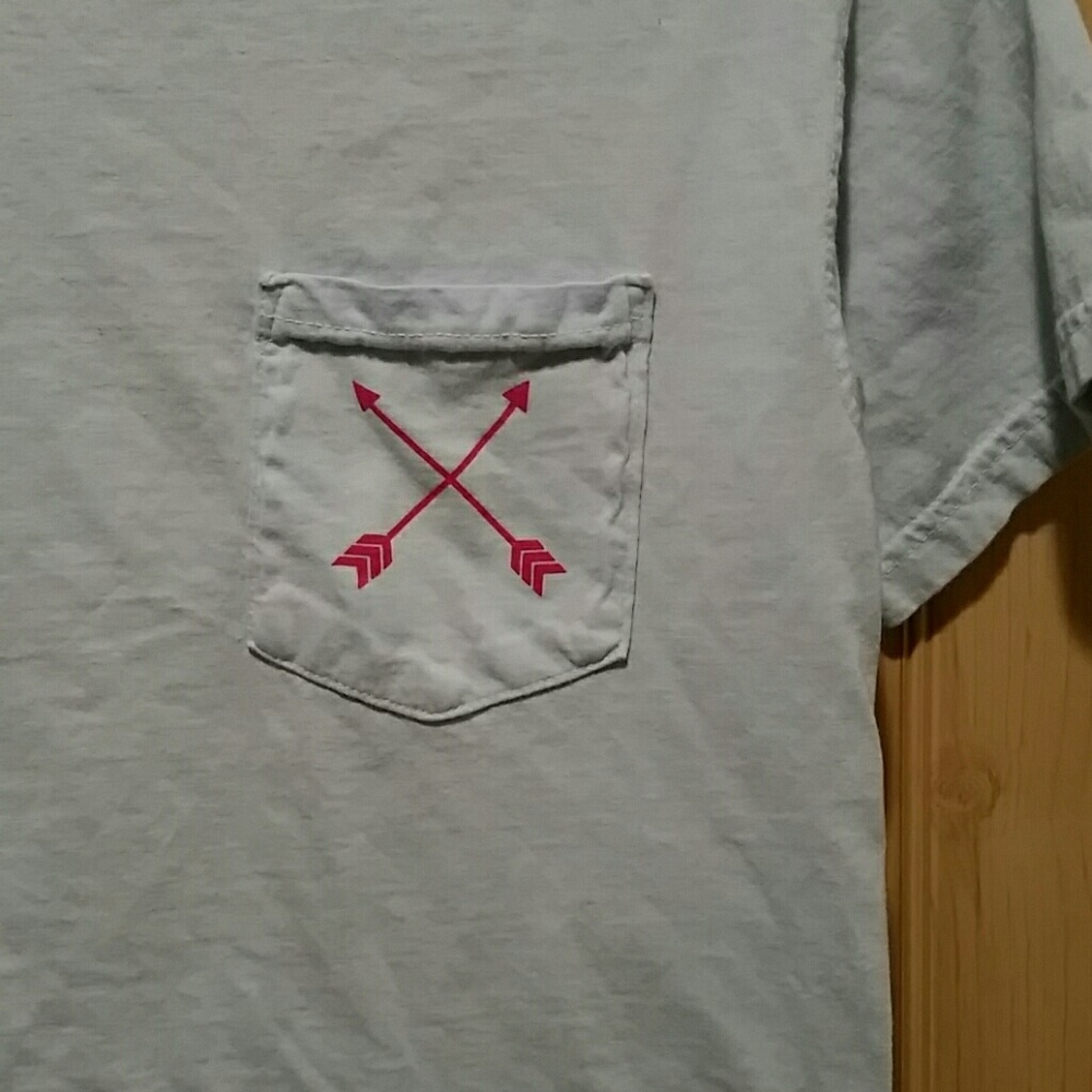 Pi phi "left my halo at home" arrow pocket-tee
