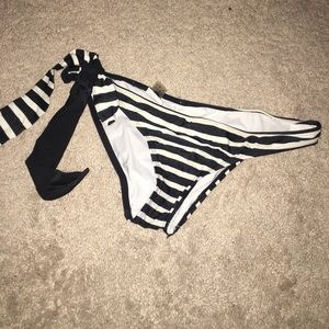 Roxy striped bathing suit bottoms