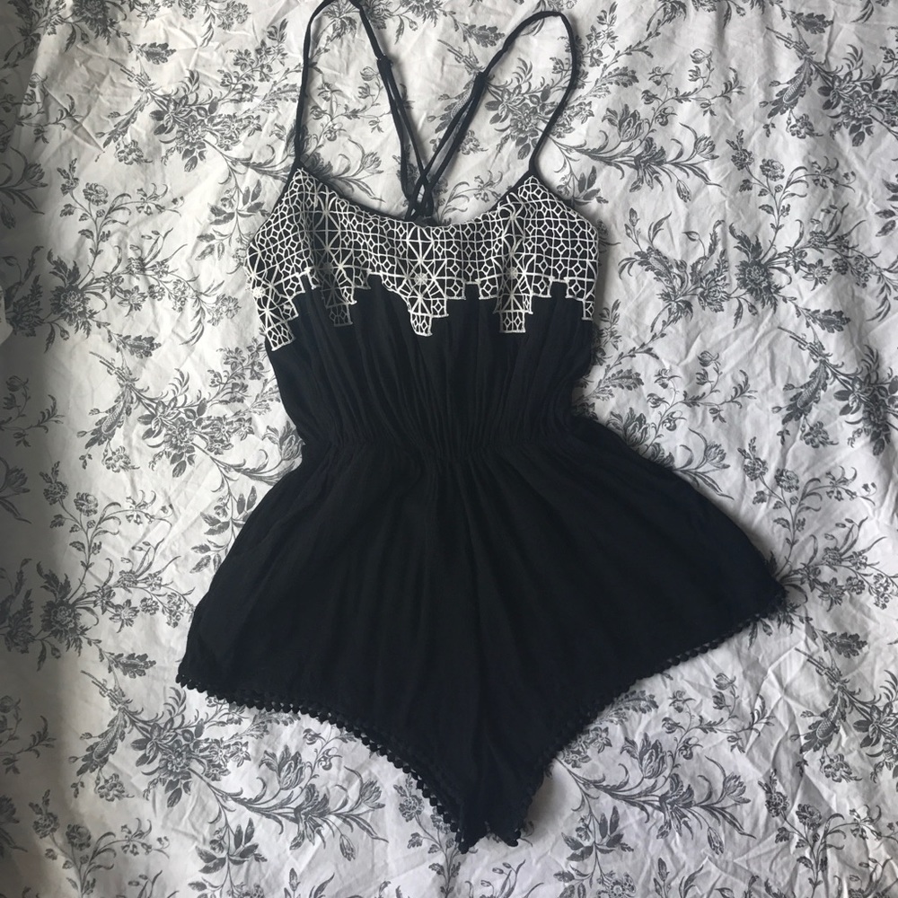 Short black romper