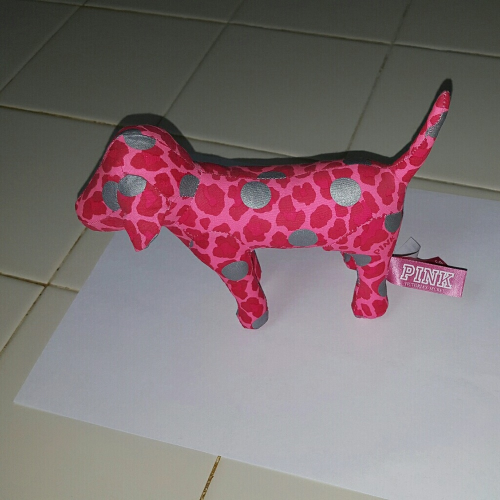 Pink collection stuffed dog