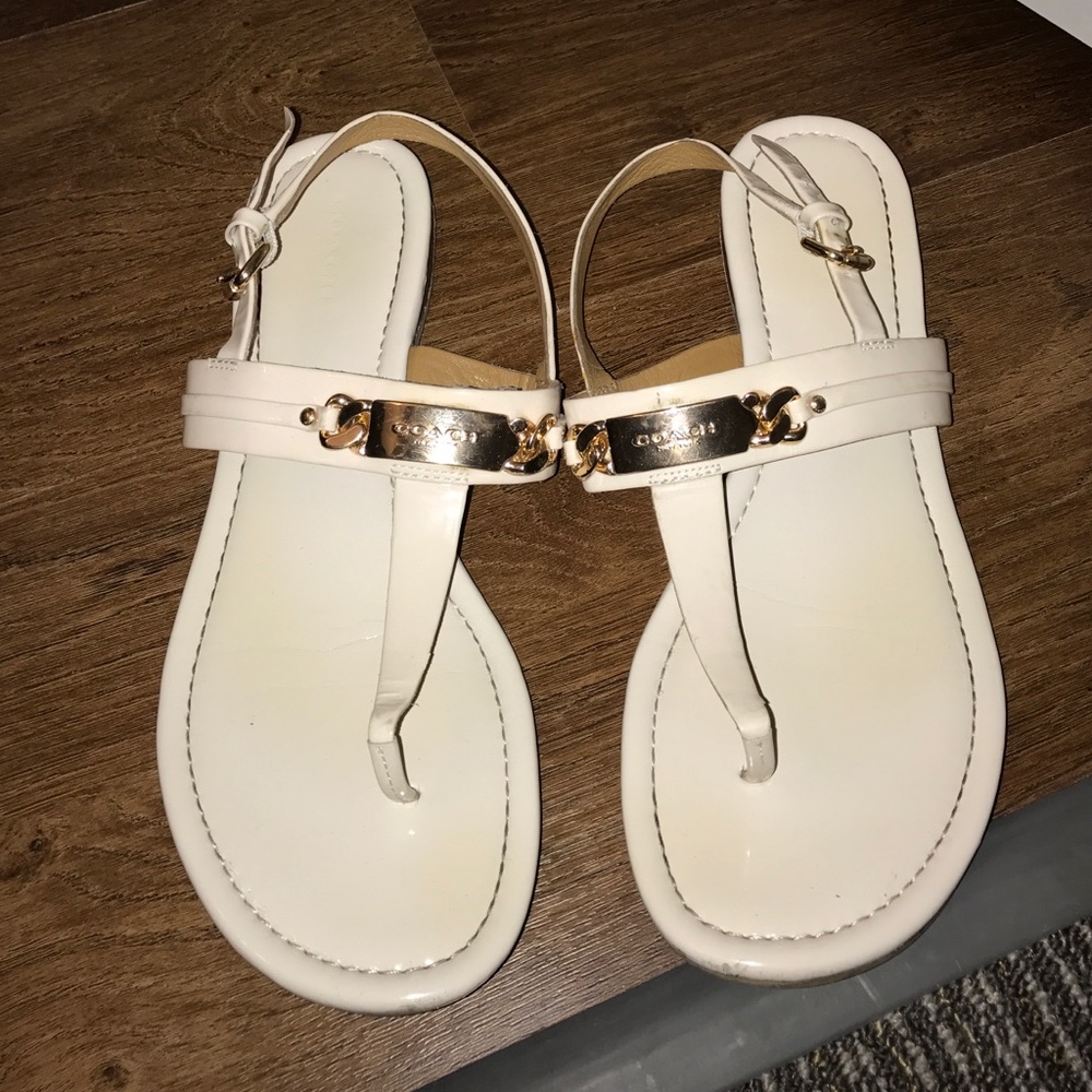 Authentic Coach Leather Sandals